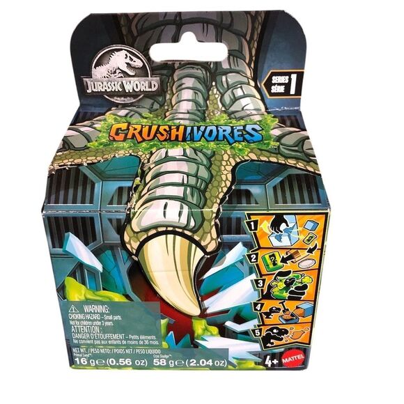 Jurassic World Crushivores Mystery Pack Surprise Dinosaur Figure Set - Picture 1 of 2